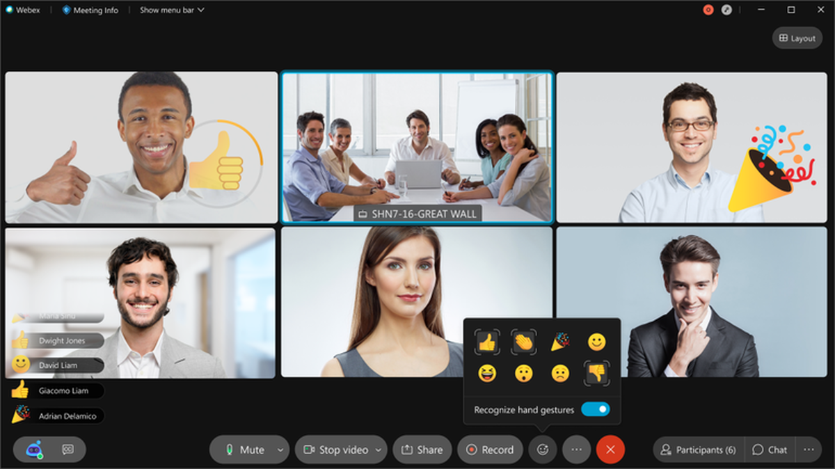 Group meetings with Cisco Webex Board video screen